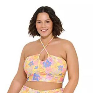 Juniors' Ninety-Nine Bandeau Halter Cropped Swim Bikini Set